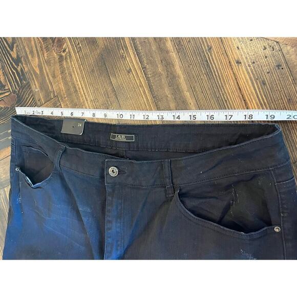 NWT Lucky & Blessed Black Jeans Women 24 Distressed Lace Grunge Goth Coquette - Picture 5 of 10